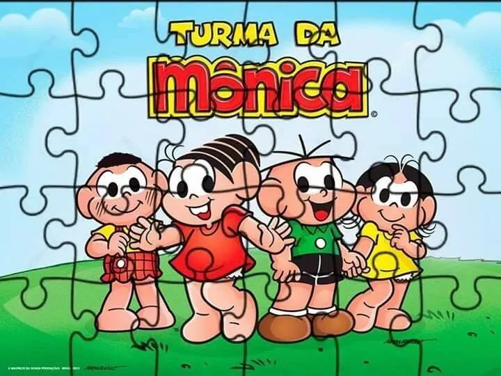 Quebra Cabeça para Imprimir da Turma da Mônica