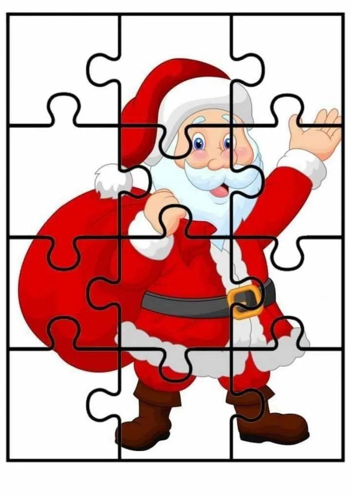 Printable Santa Claus Jigsaw Puzzle