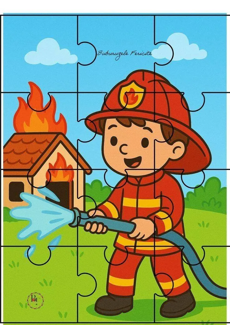 Printable Firefighter Puzzle