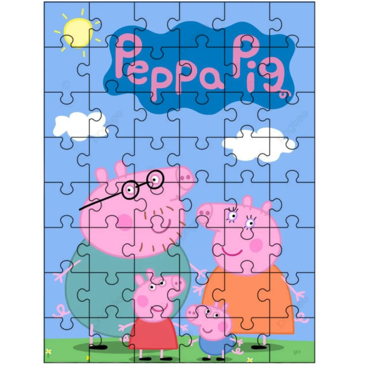 Quebra Cabeça para Imprimir da Peppa Pig