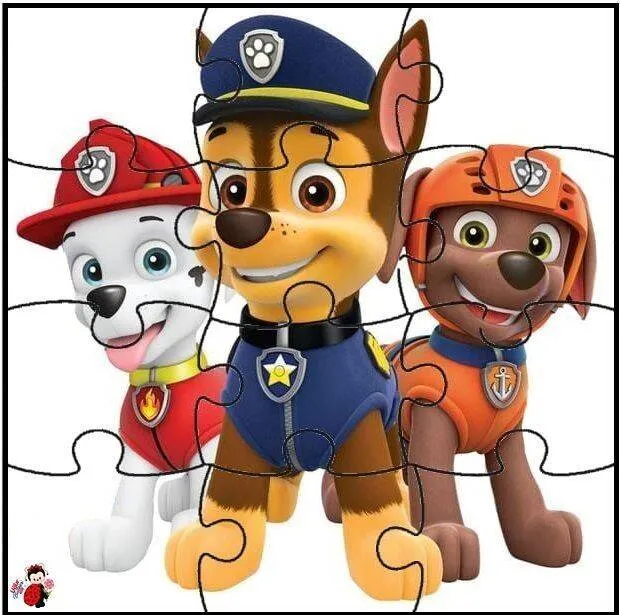 Quebra Cabeça para Imprimir da Patrulha Canina