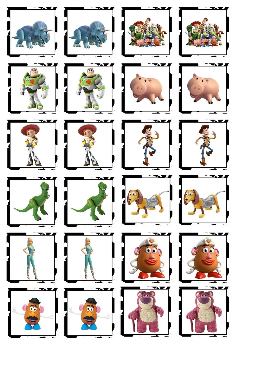 Jogo da Memória para Imprimir do Toy Story