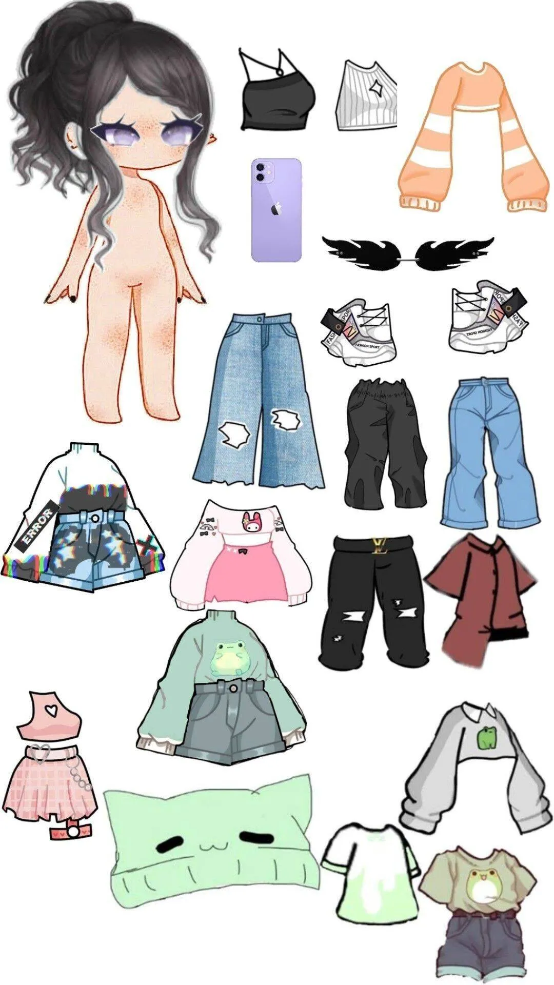 Printable Paper Doll with Modern and Stylish Clothes
