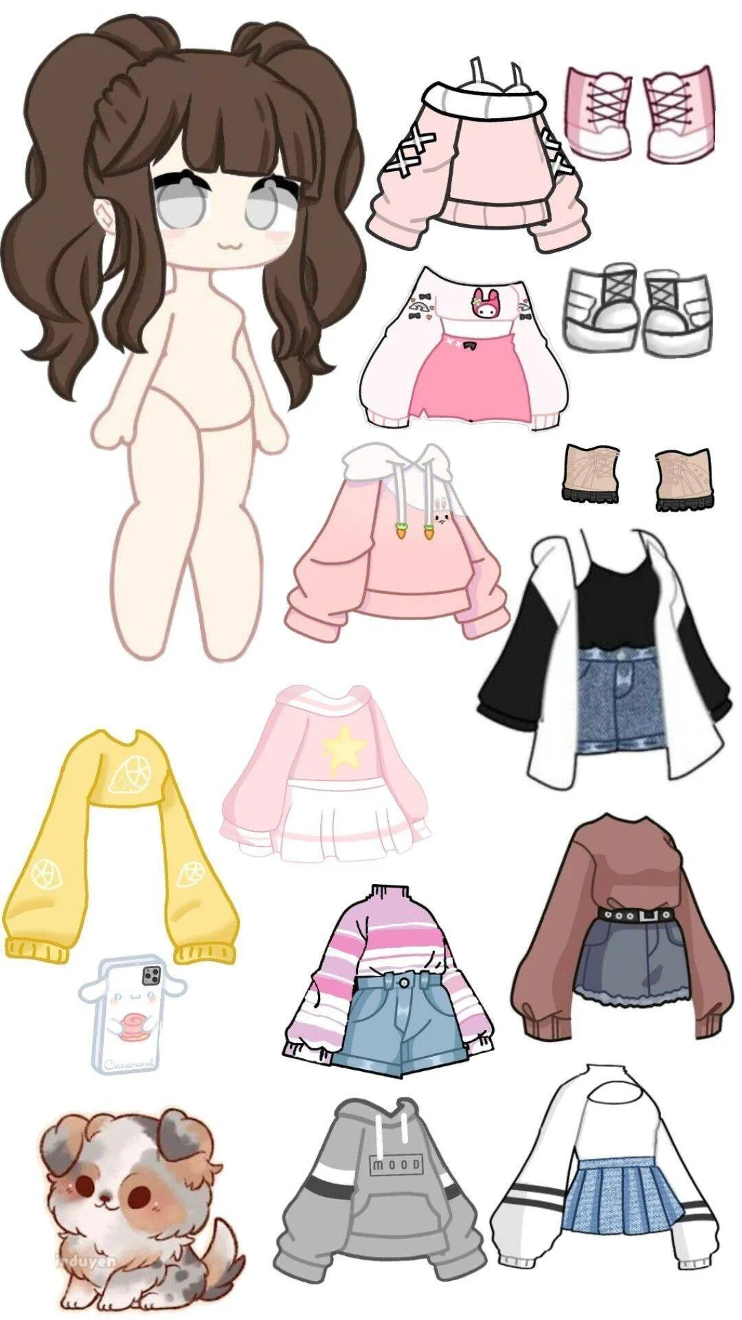 Boneca de Papel para Imprimir com Roupas de Inverno e Acessórios