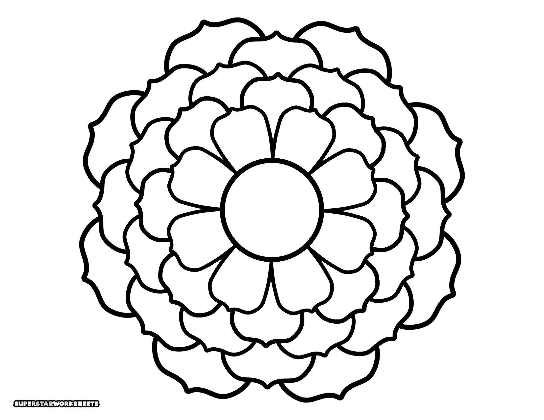 Molde de Flores para Imprimir de Flor de Camélia