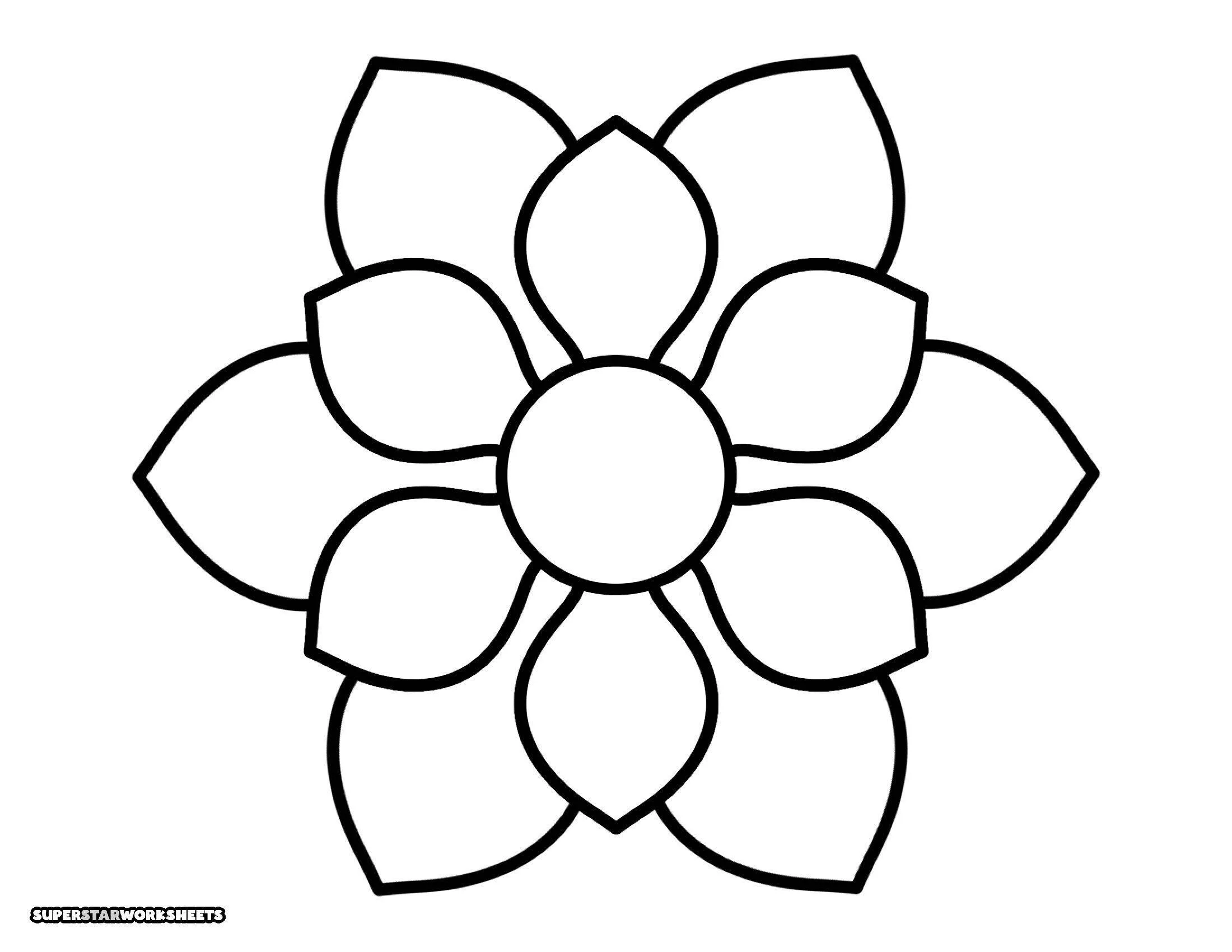 Stylized Flower Printable Flower Template