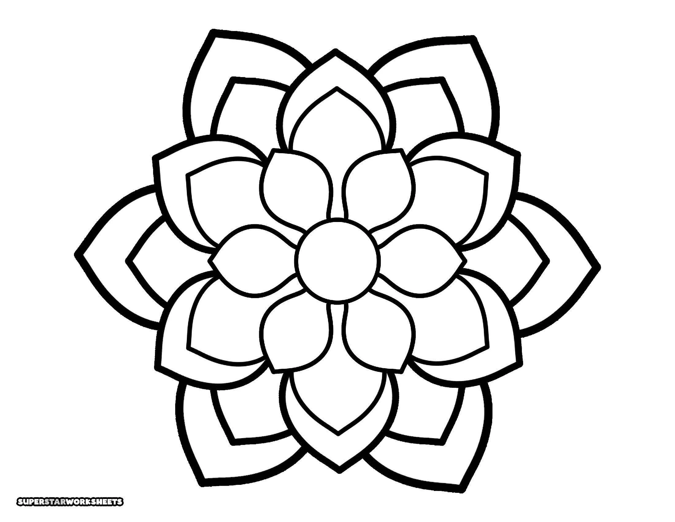 Mandala Flower Printable Flower Template