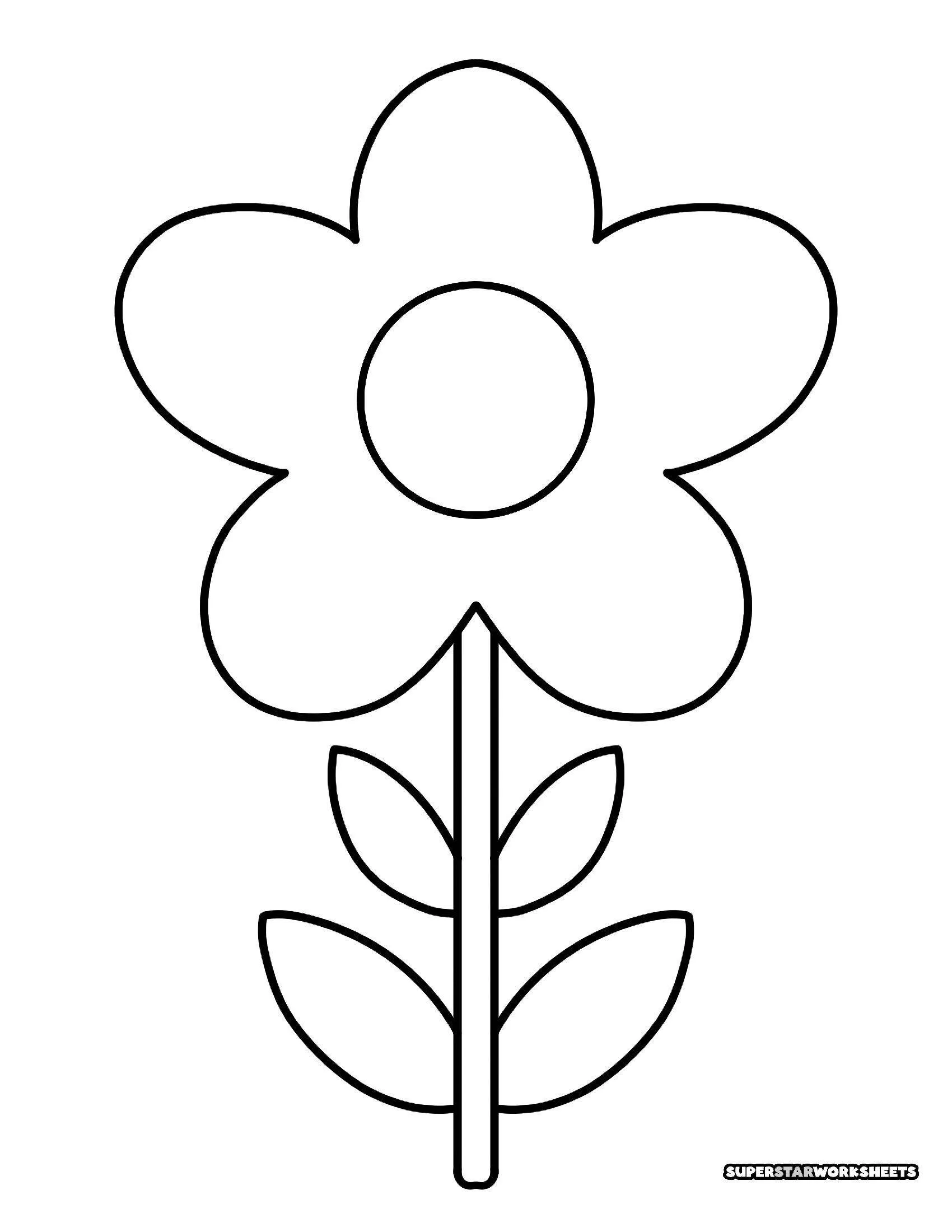 Simple Flower Printable Flower Template
