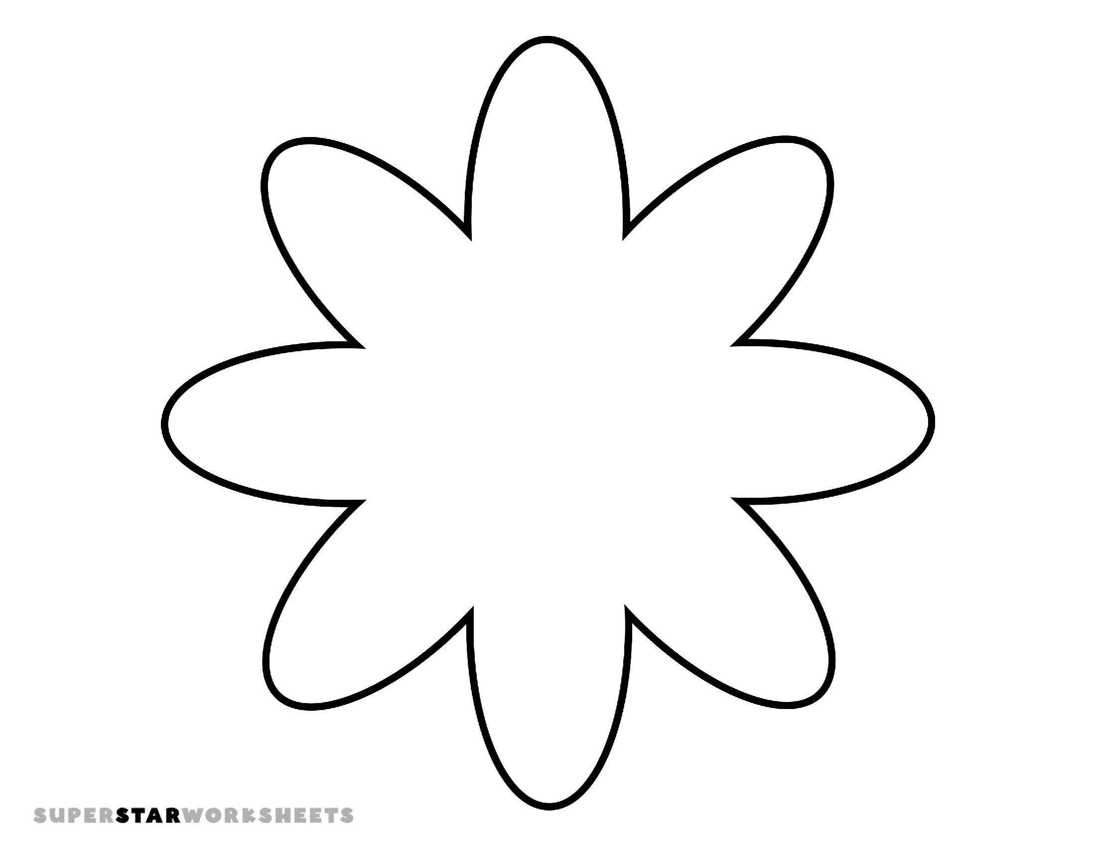 Stylized Flower Printable Flower Template