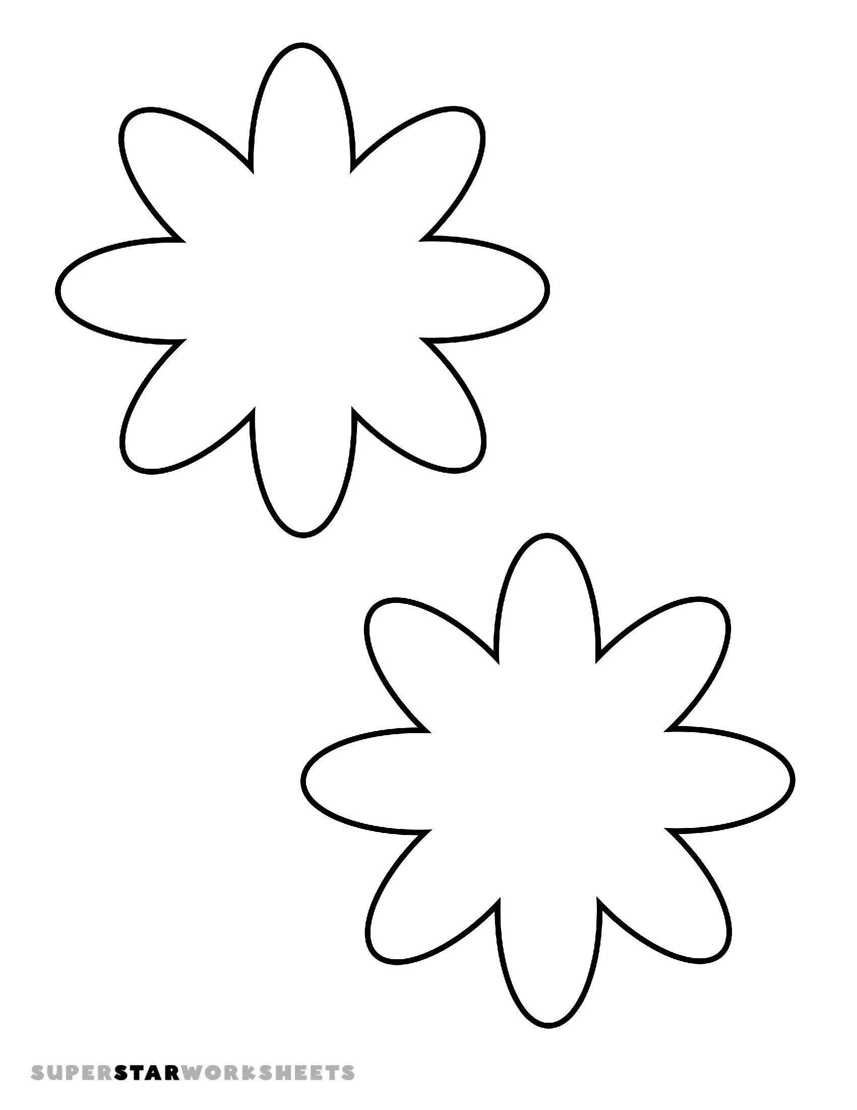 Star Flower Printable Flower Template