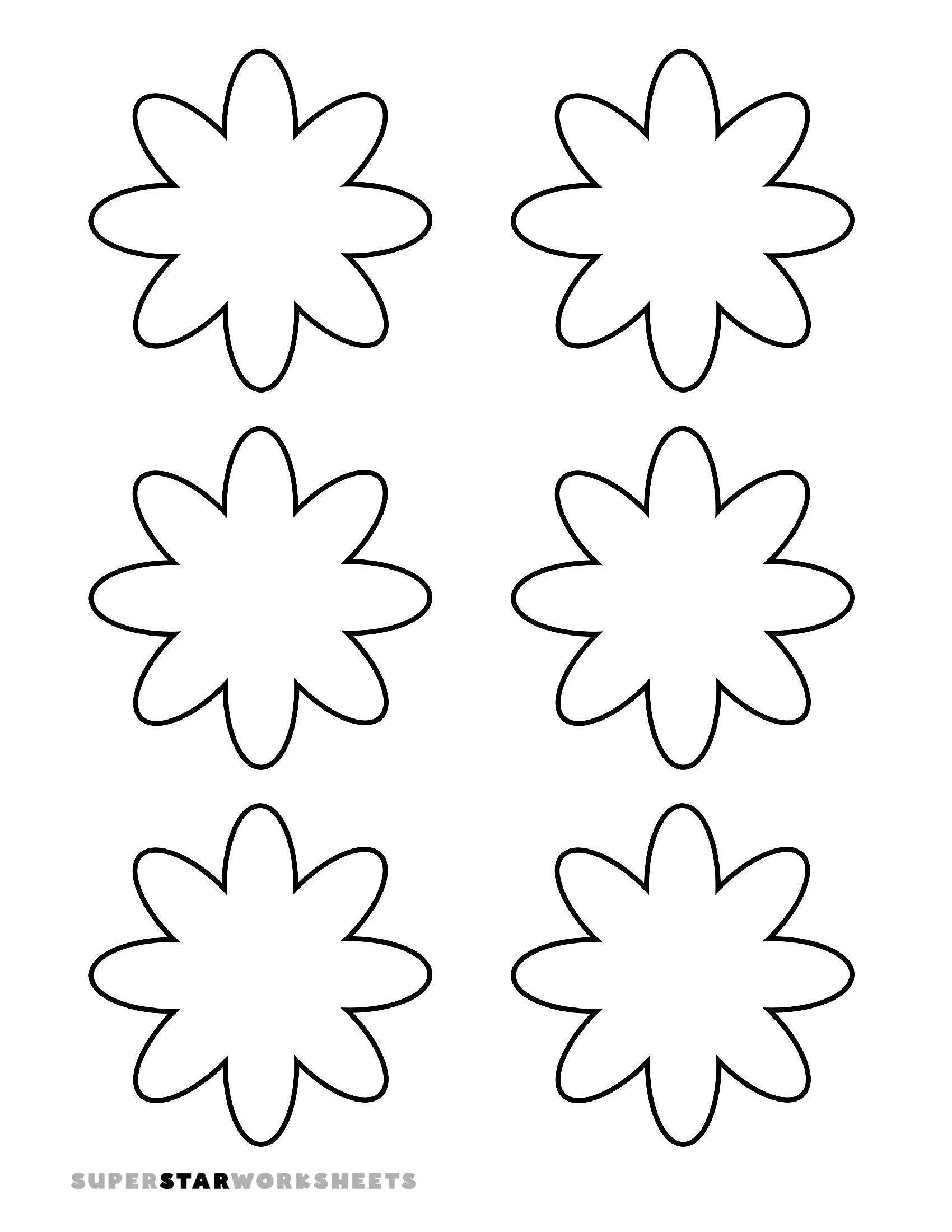 Star Flower Printable Flower Template