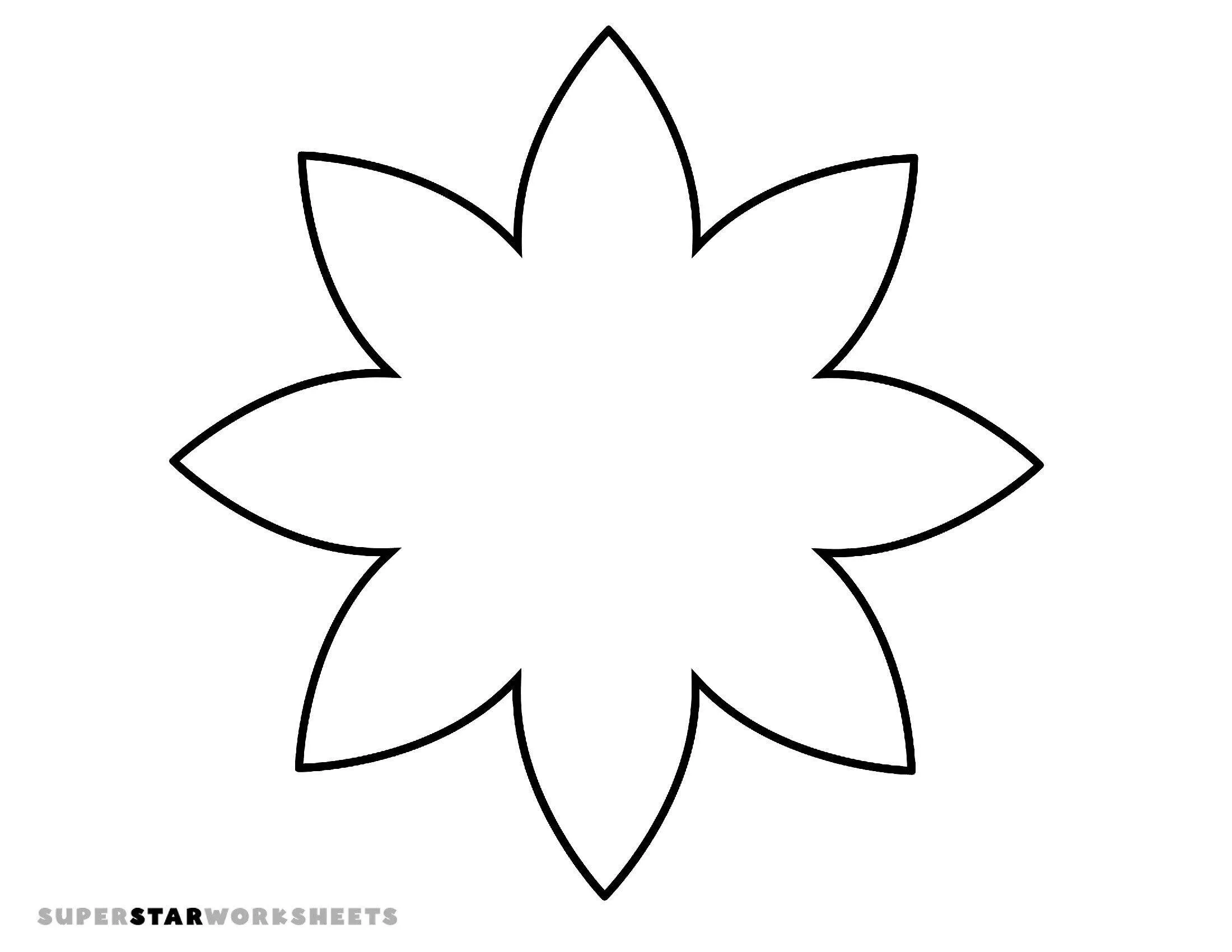Star Flower Printable Flower Template