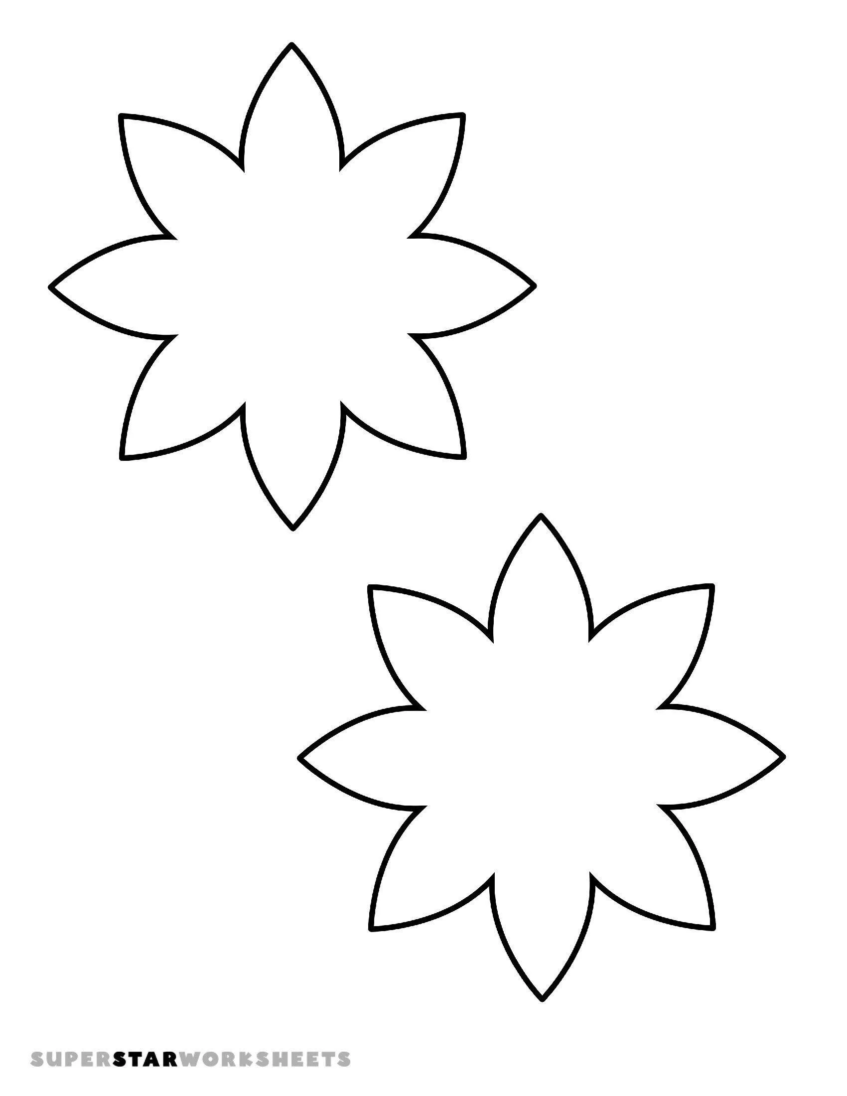 Molde de Flores para Imprimir de Flor Estrela