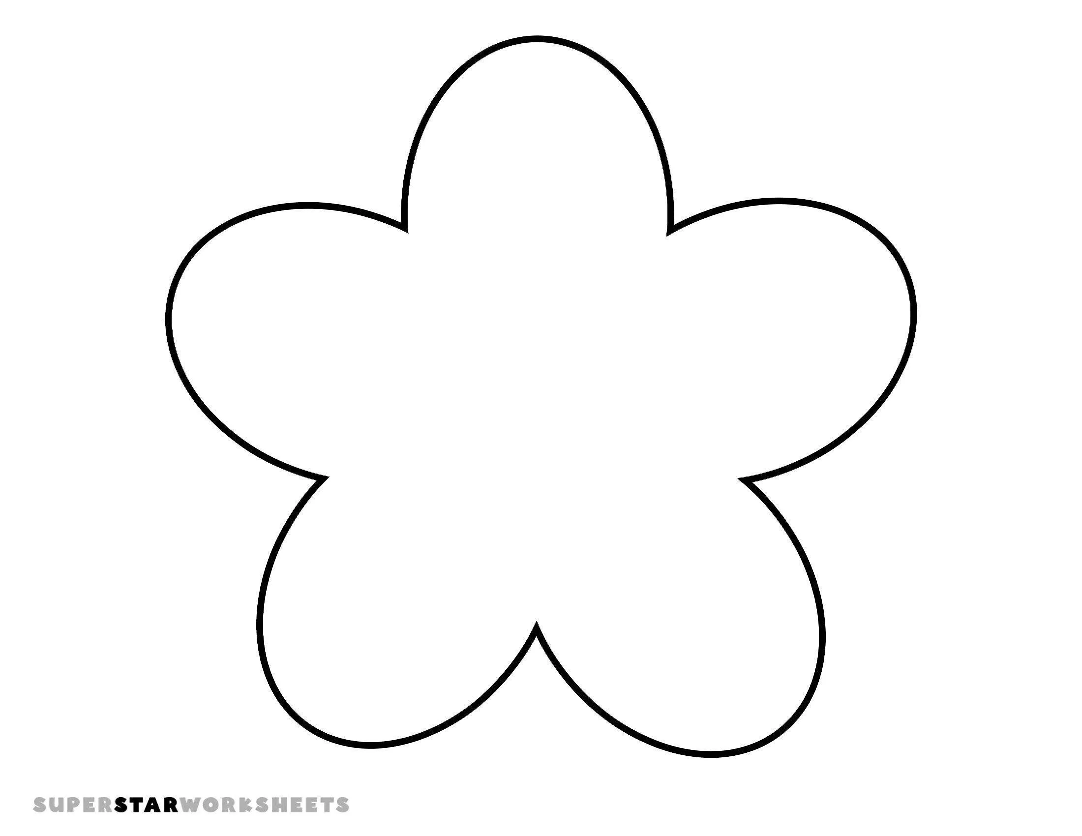 Molde de Flores para Imprimir de Flor Simples
