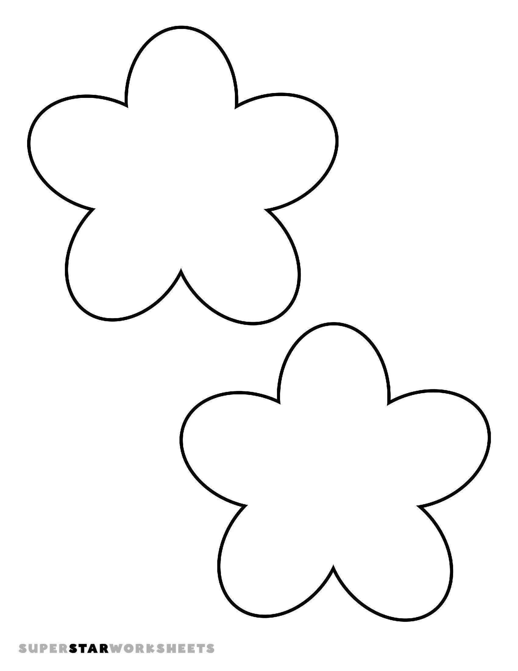 Molde de Flores para Imprimir de Flor Simples