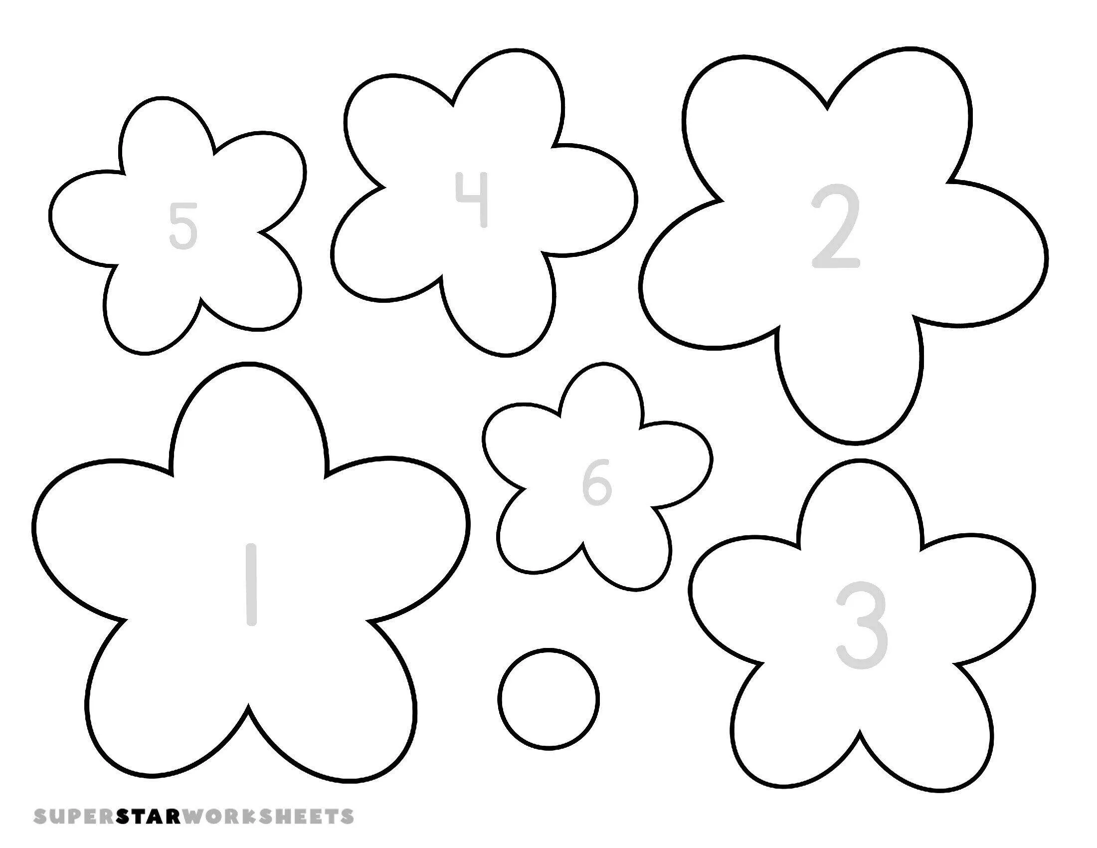 Molde de Flores para Imprimir de Flores Variadas