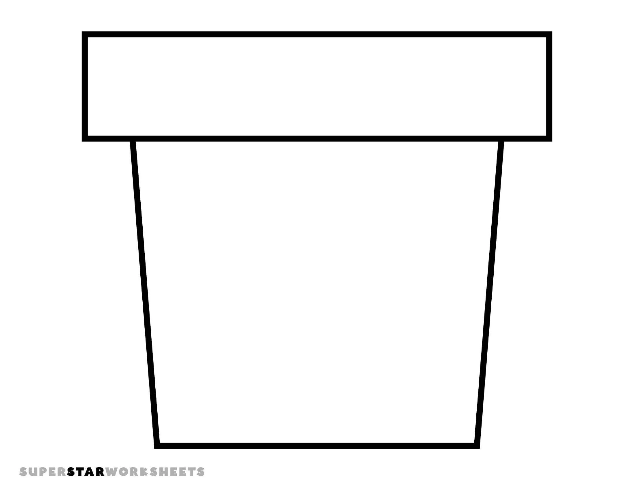 Molde de Vaso de Flor para Imprimir
