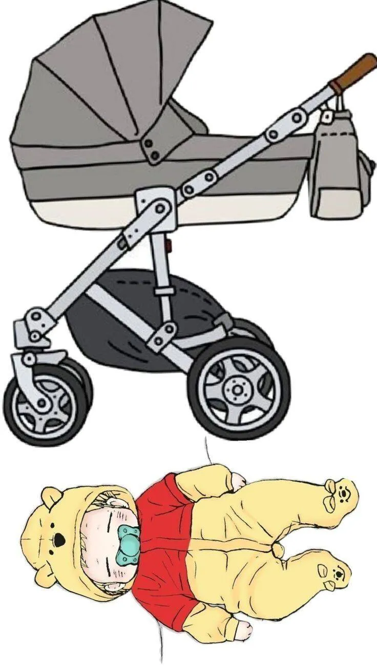 Bebê de Papel para Imprimir com Carrinho e Fantasia de Ursinho