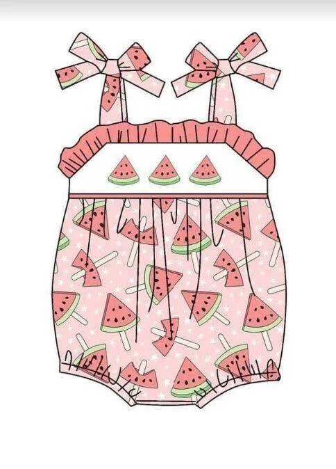 Bebê de Papel para Imprimir com Macacão de Melancia