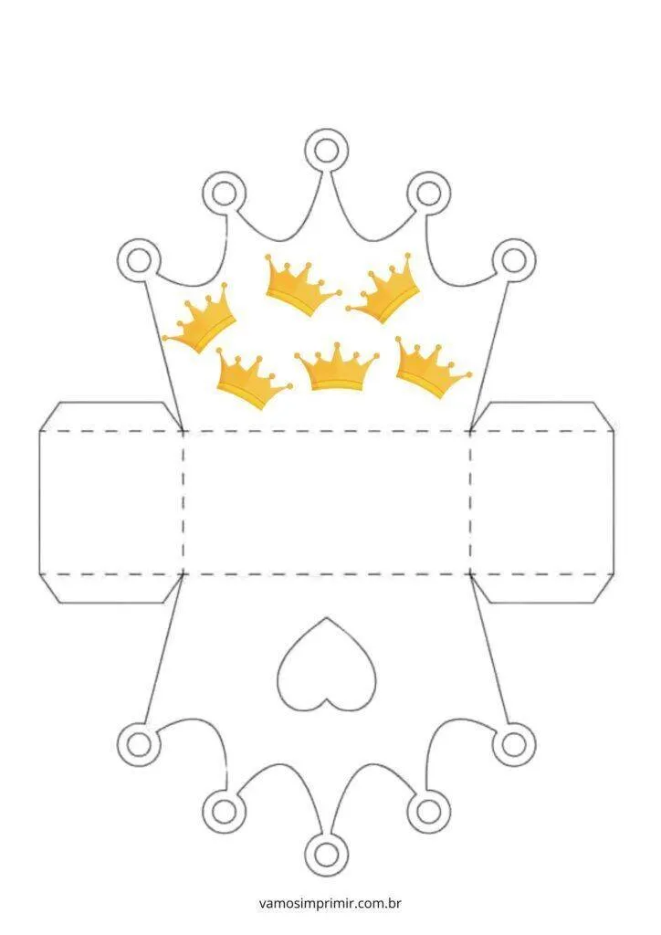 Molde de Caixa para Imprimir de Coroa