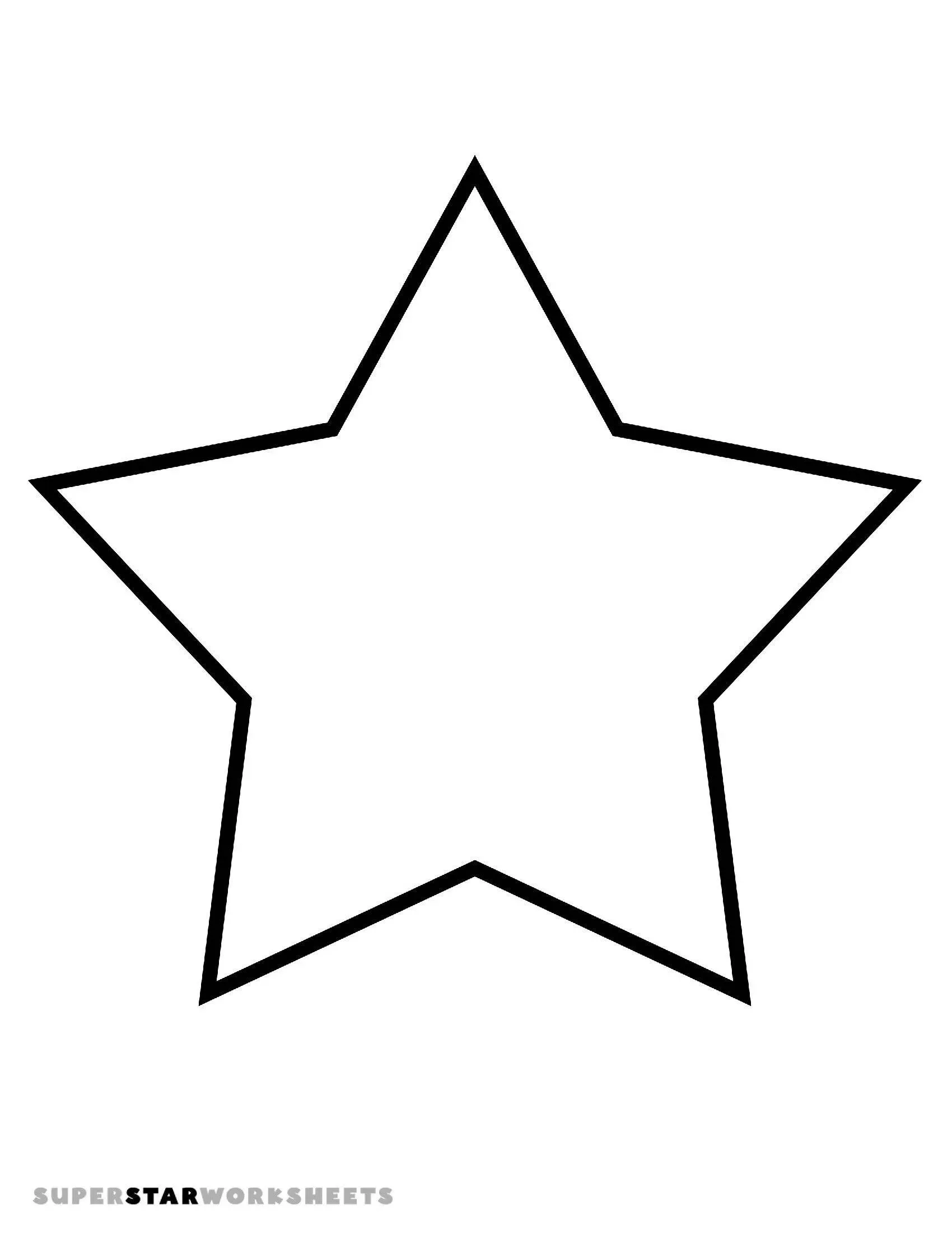 5-Pointed Star Template to Print and Cut