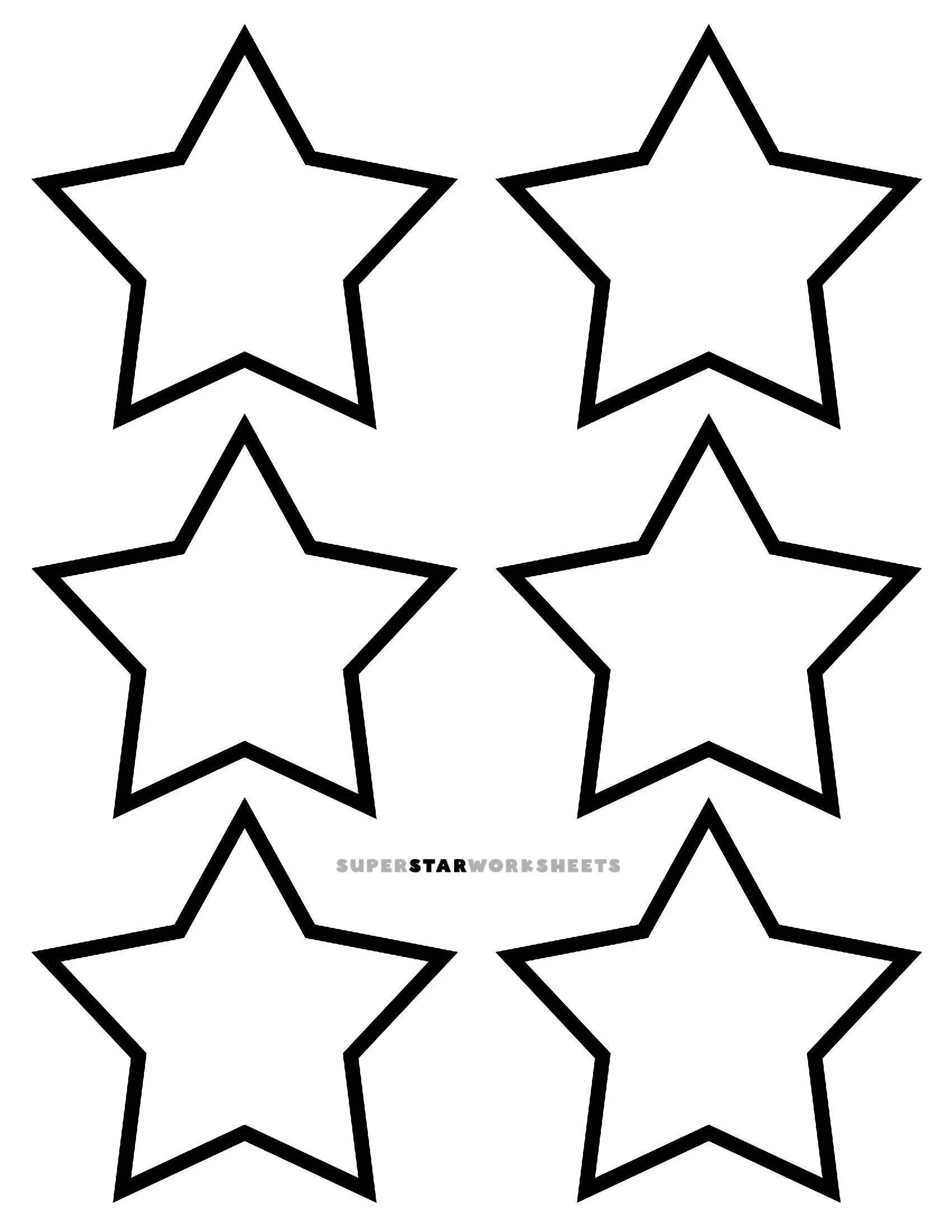 5-Point Star Template to Print and Cut