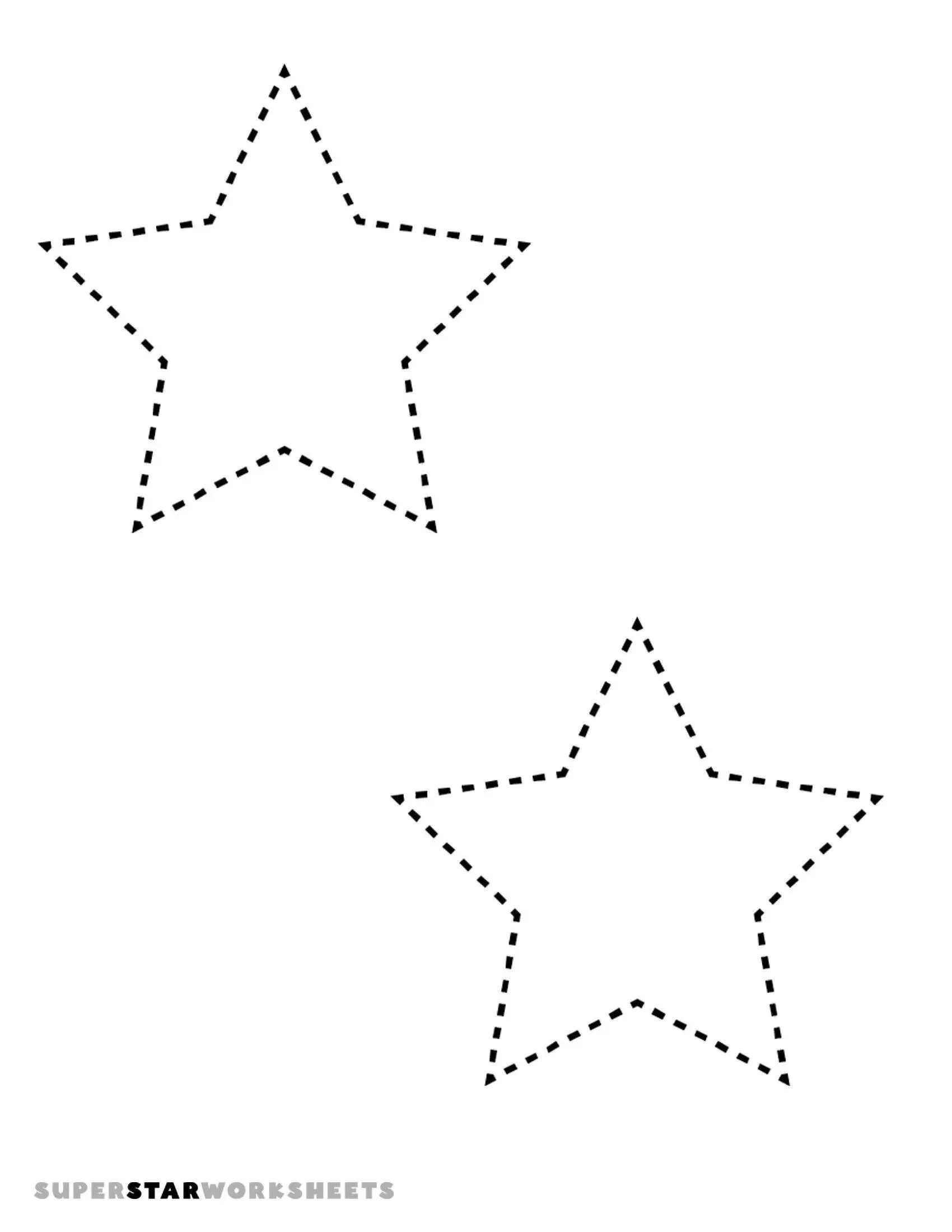 Star Template for Printing and Cutting with 5 Points