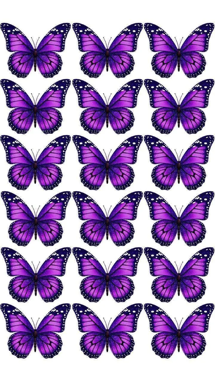 Molde de Borboleta Roxa para Imprimir e Colorir