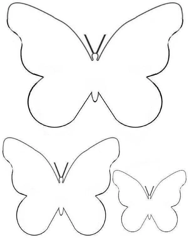 Molde de Borboleta para Imprimir em Tamanhos Variados
