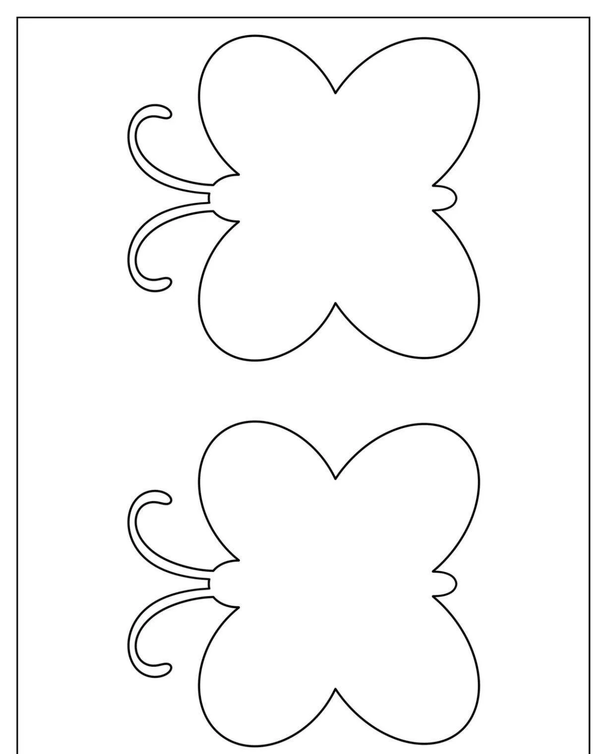 Molde de Borboleta para Imprimir com Design Simples e Elegante