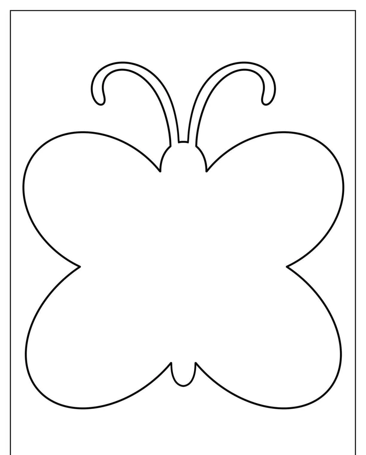 Molde de Borboleta para Imprimir Simples e Divertido