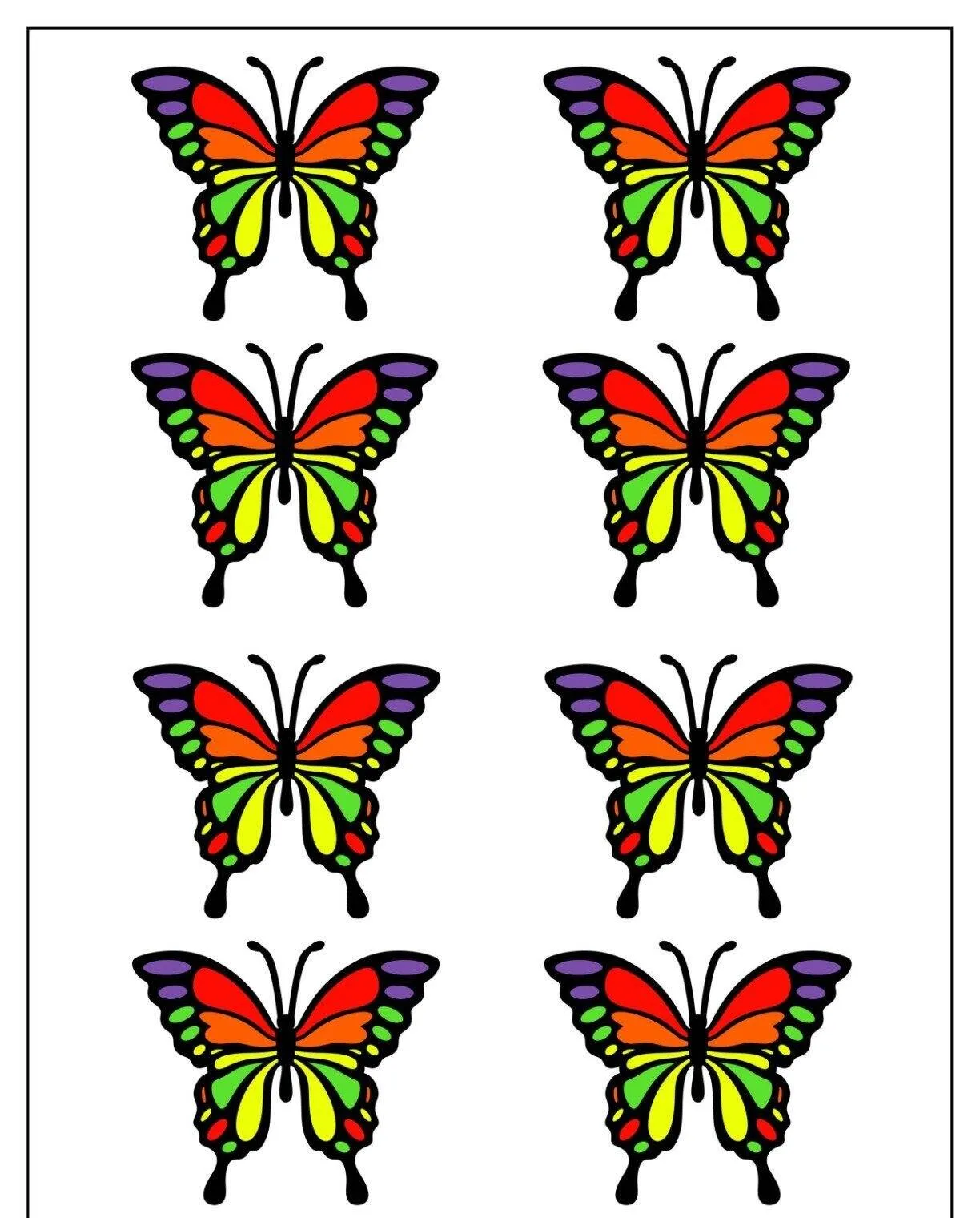 Molde de Borboleta Colorida para Imprimir e Colorir