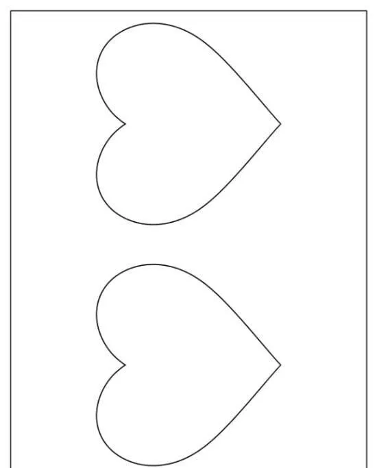 Molde de Coração para Imprimir e Colorir   Design Simples e Criativo