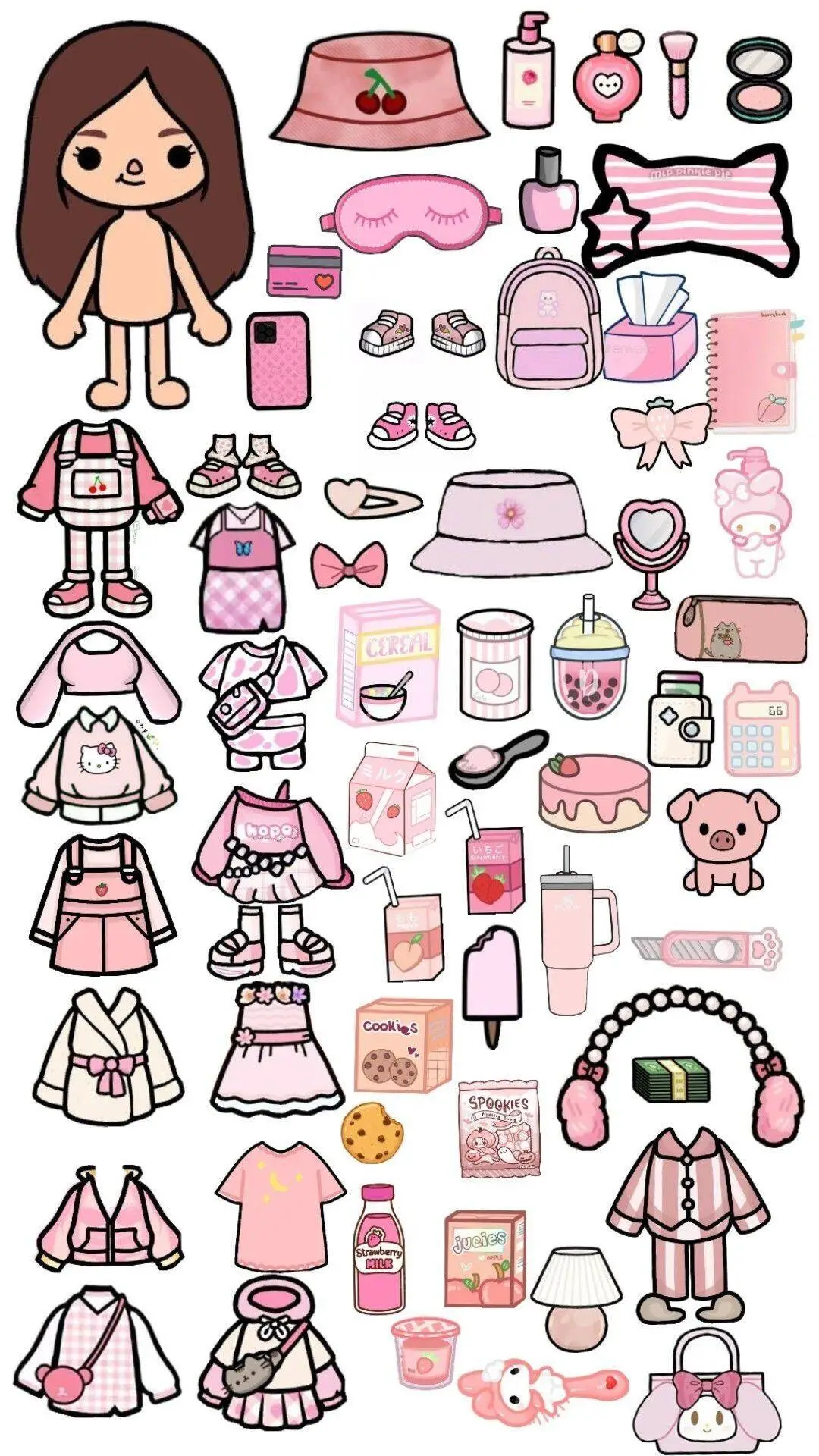Bonecas Toca Life World para Imprimir com Roupas e Acessórios Coloridos