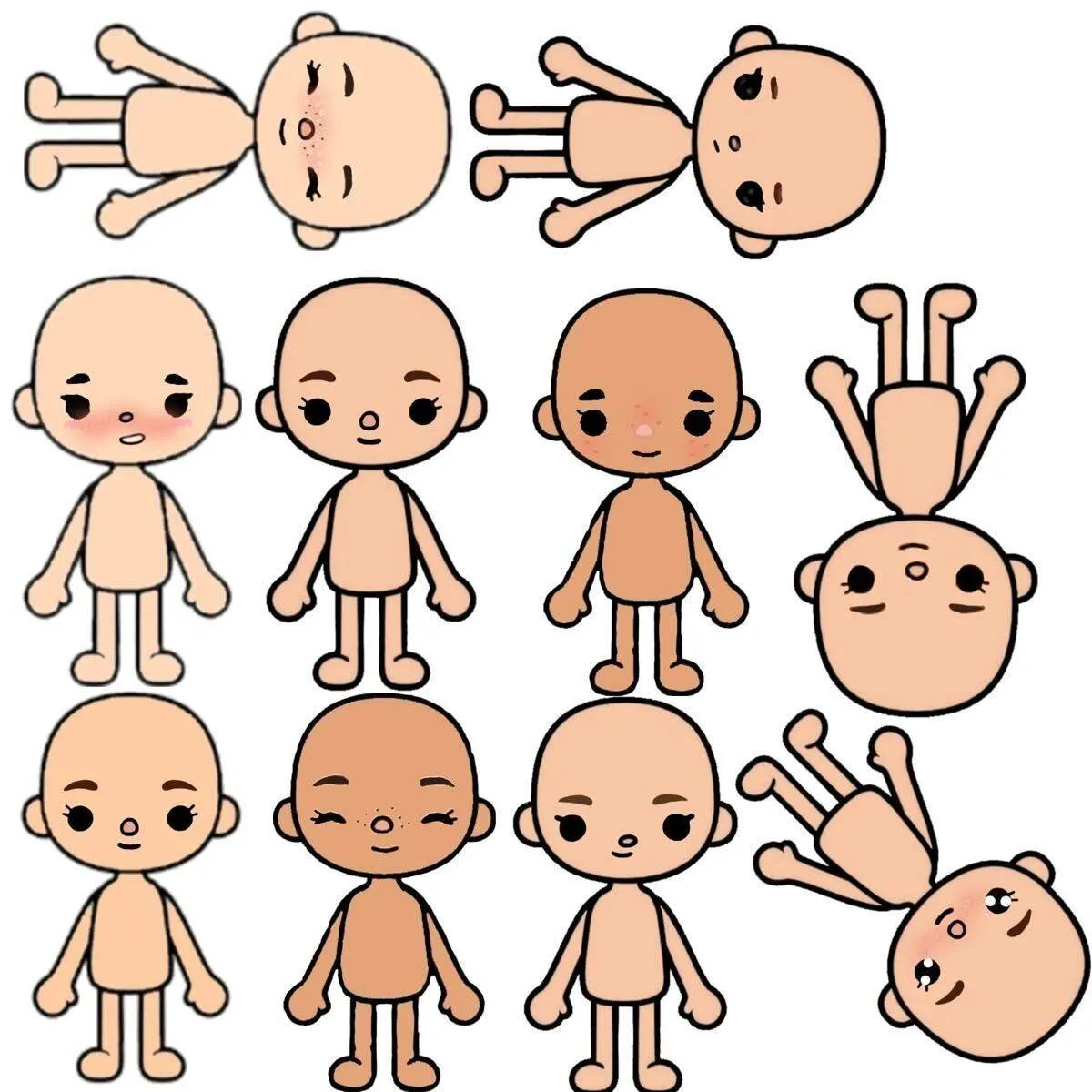 Bonecas Toca Life World para Imprimir e Colorir