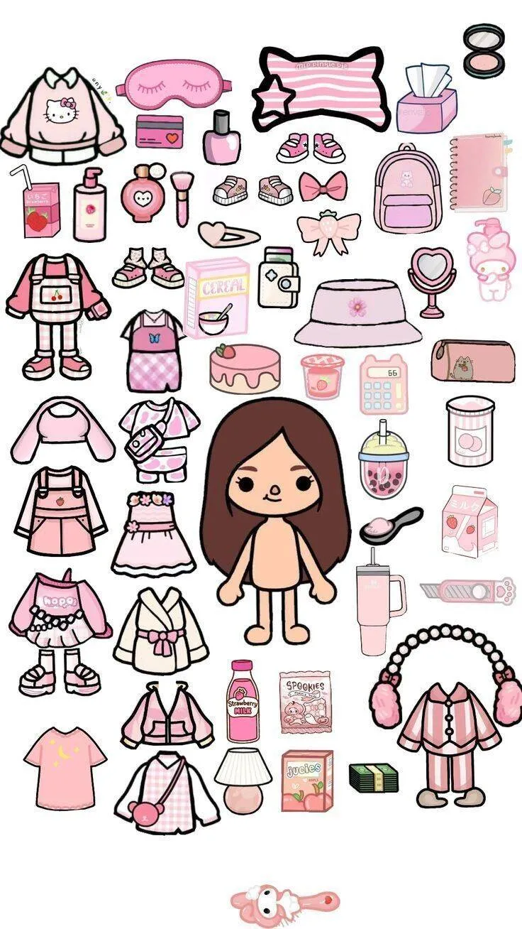 Toca Life World Dolls to Print with Clothes and Accessories