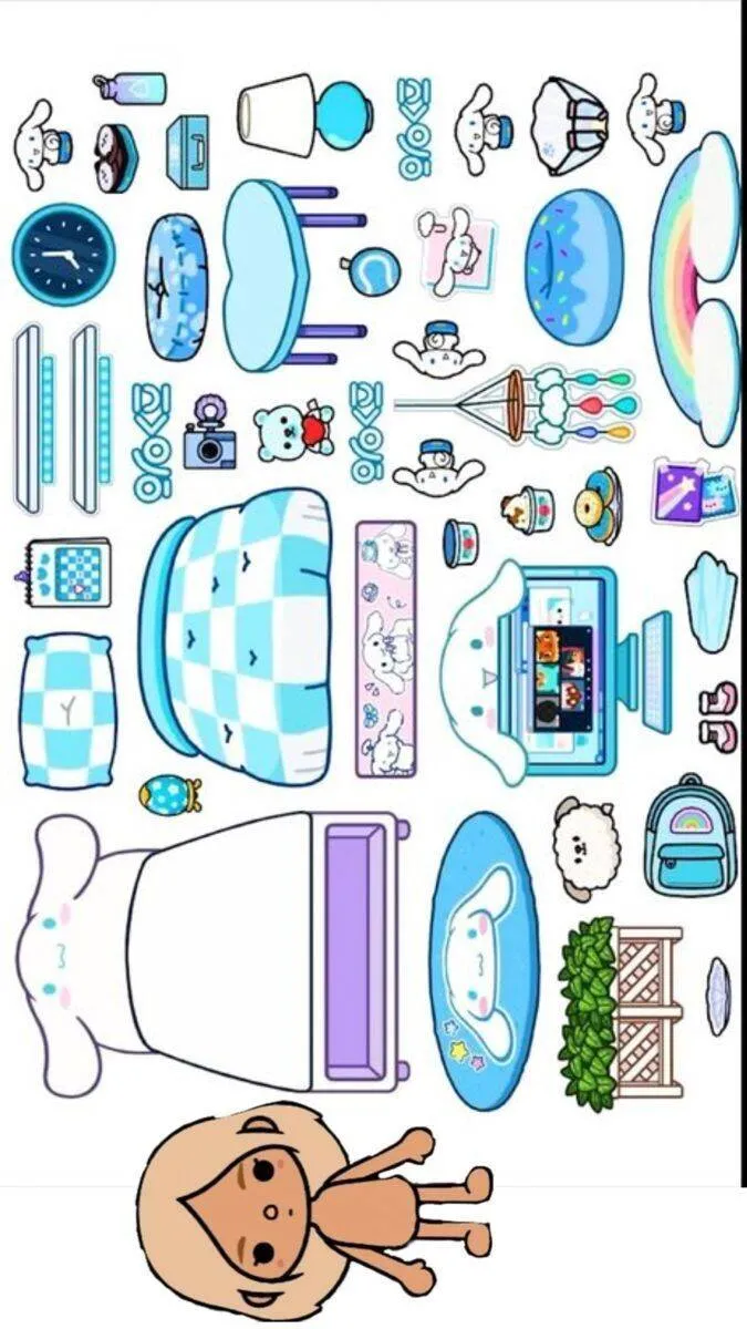Bonecas Toca Life World para Imprimir com Mobiliário e Acessórios