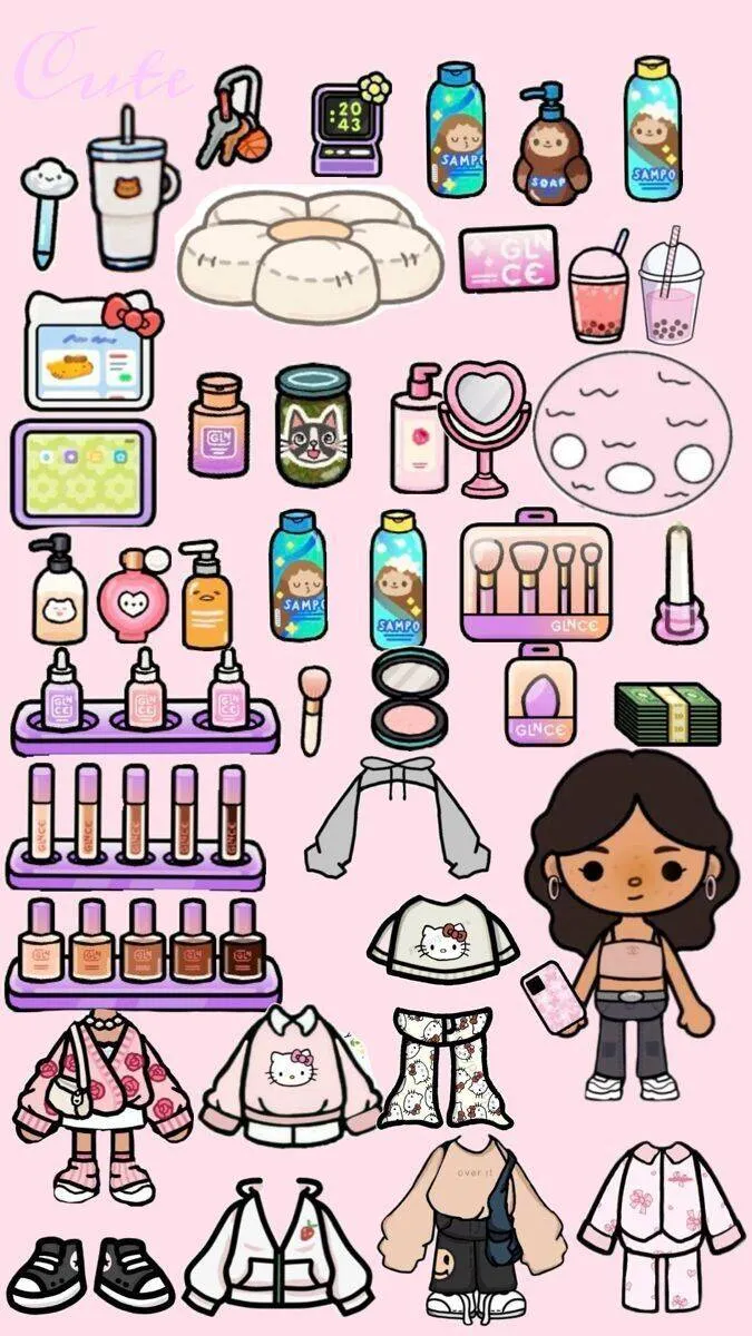 Bonecas Toca Life World para Imprimir com Acessórios e Roupas