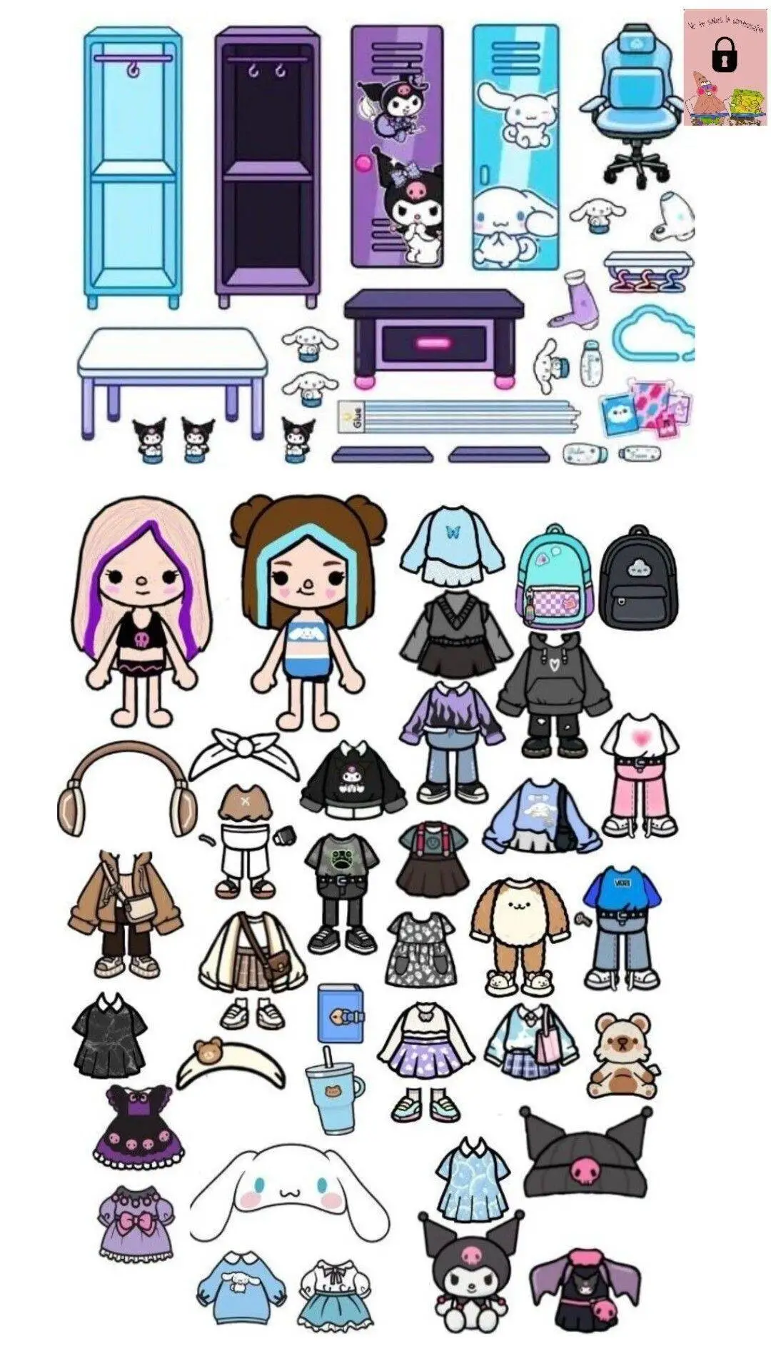 Bonecas Toca Life World para Imprimir e Personalizar com Roupas e Acessórios
