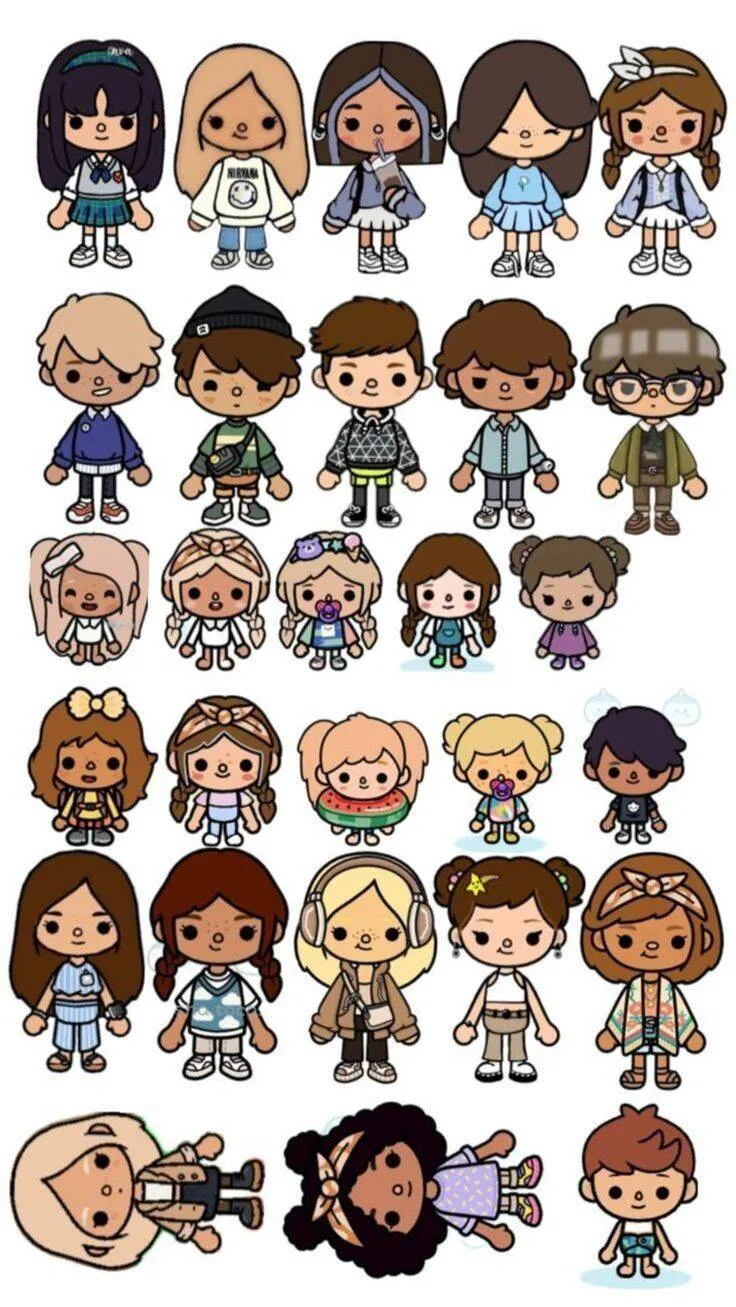 Bonecas Toca Life World para Imprimir e Colorir com Diversos Estilos