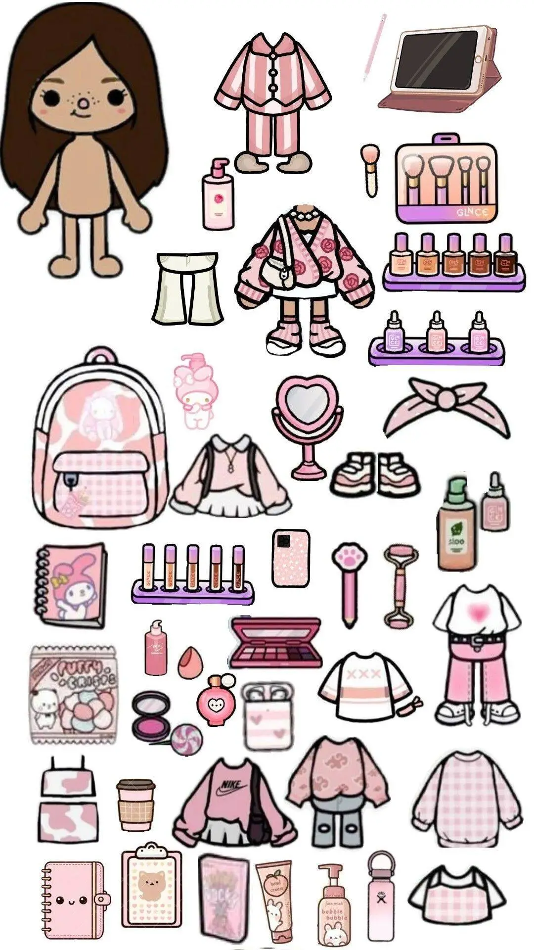 Bonecas Toca Life World para Imprimir com Roupas e Acessórios