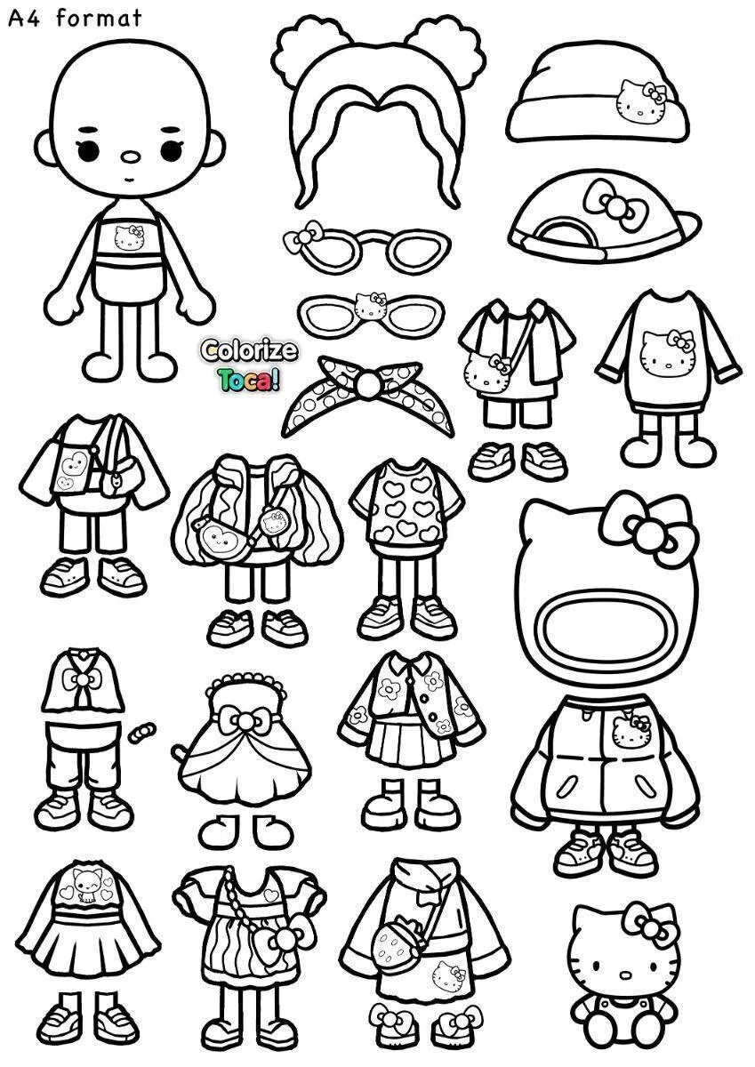 Bonecas Toca Life World para Imprimir com Roupas e Acessórios