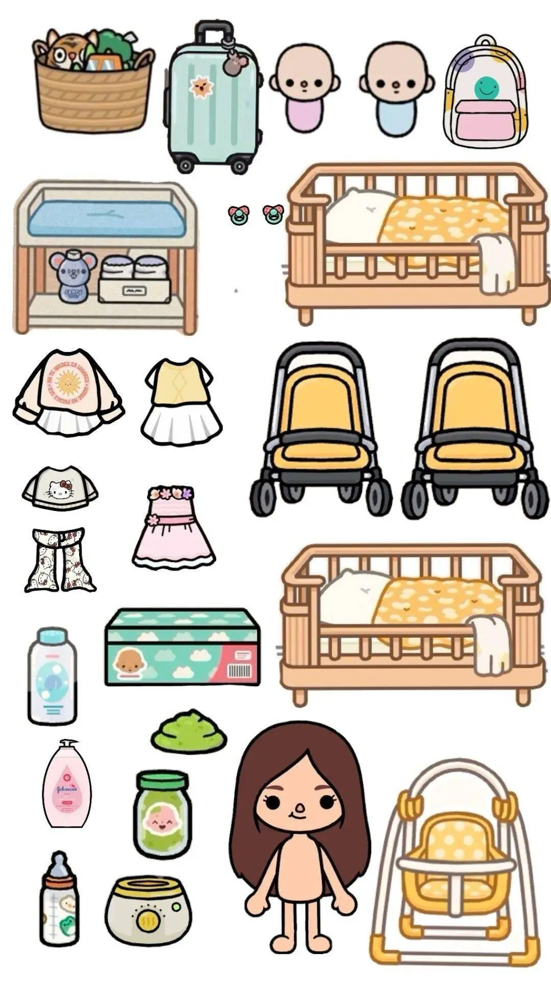 Bonecas Toca Life World para Imprimir com Acessórios e Móveis