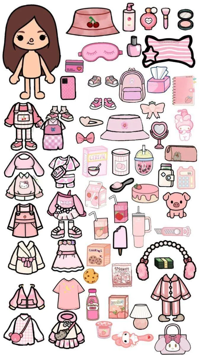 Bonecas Toca Life World para Imprimir com Acessórios e Roupas Estilosas