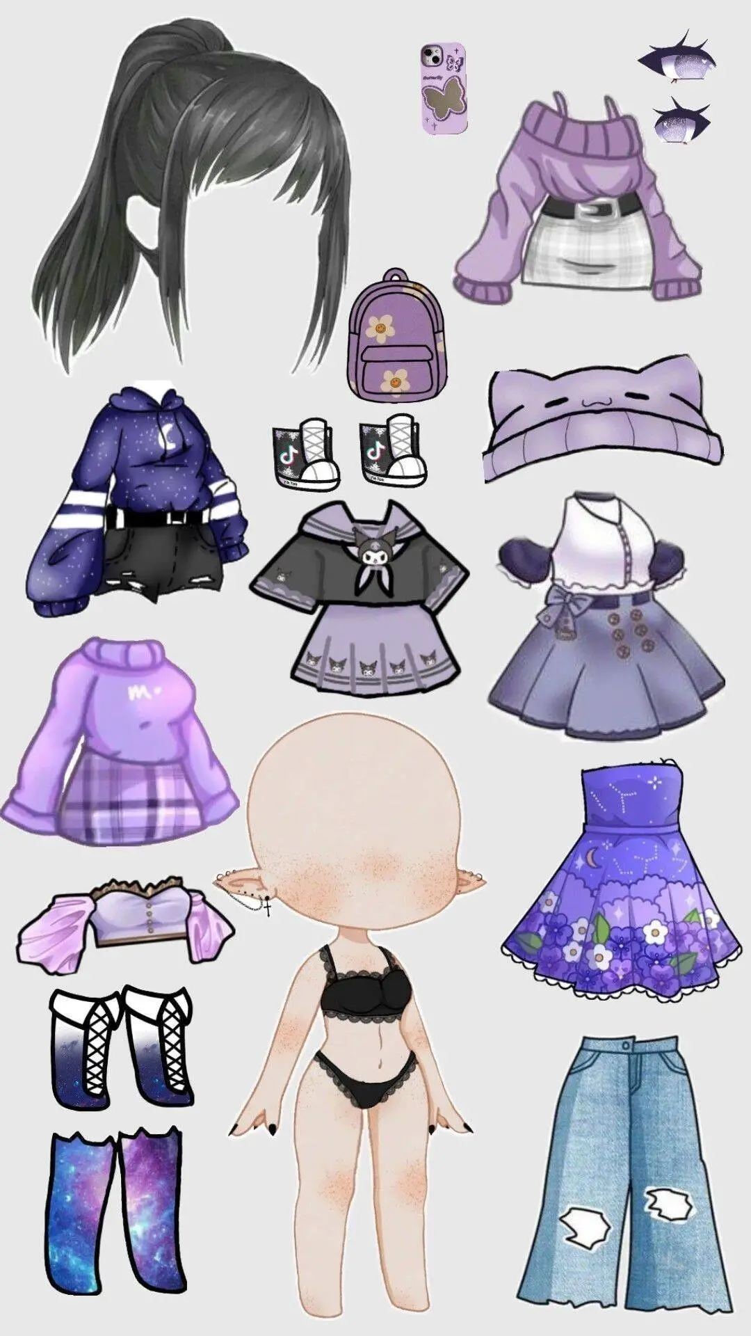 Bonecas Toca Life World para Imprimir com Roupas e Acessórios Coloridos