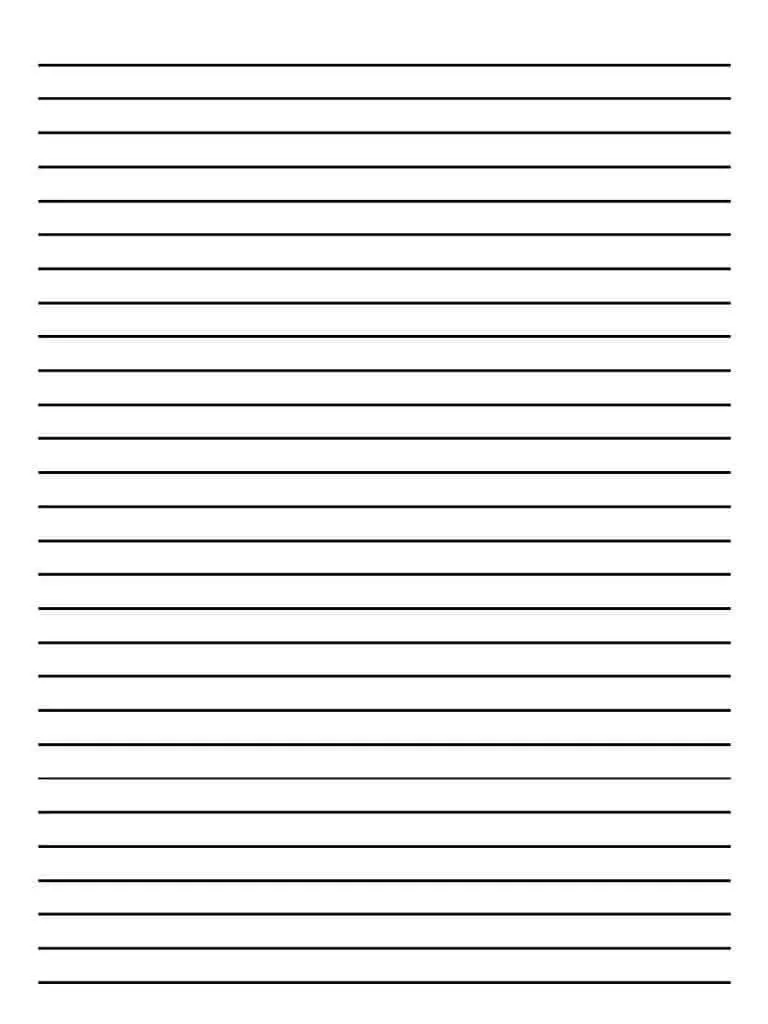 Folha com Linhas para Imprimir A4 para Caderno