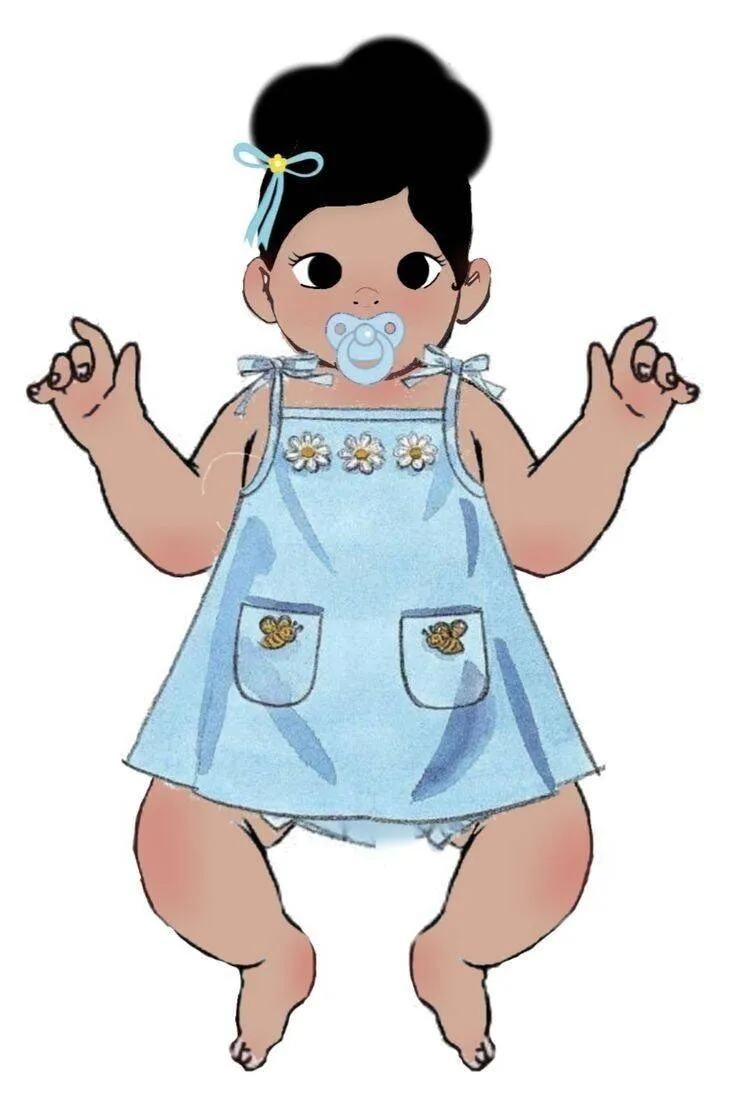 Bebê Reborn de Papel para Imprimir com Vestido e Chupeta