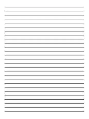 Sheet with Lines to Print A4 Lined for Writing