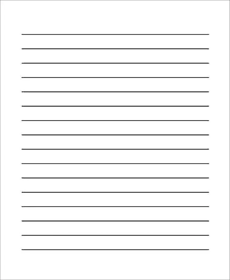 Sheet with Lines to Print A4 with Simple Lines