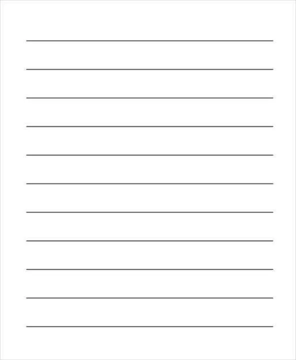 Sheet with Lines to Print A4 with Fine Lines